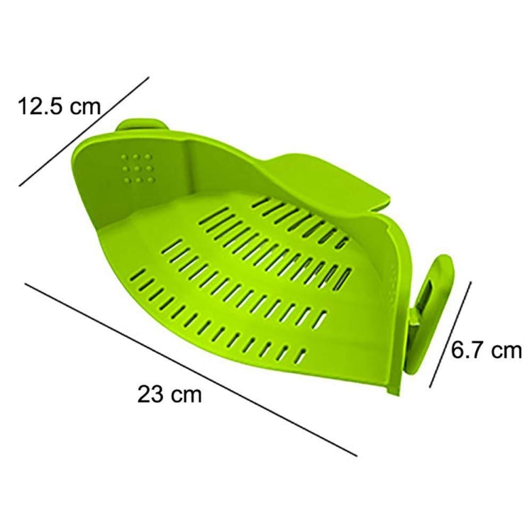 Wide Mouth Silicone Drainer Pot Side Drain To Block Fruit Noodle Strainer, Green, Red, Dark Gray, Black, Purple, Orange