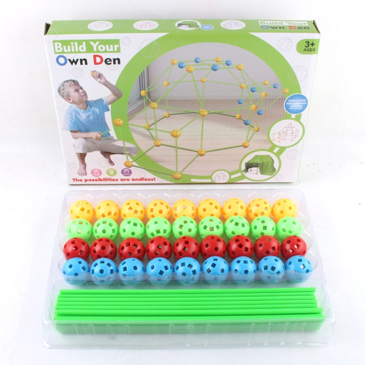 87 in 1 DIY Assembling Play House DIY Children Tent Building Toy, Style:, Without Tent Cloth, With Tent Cloth