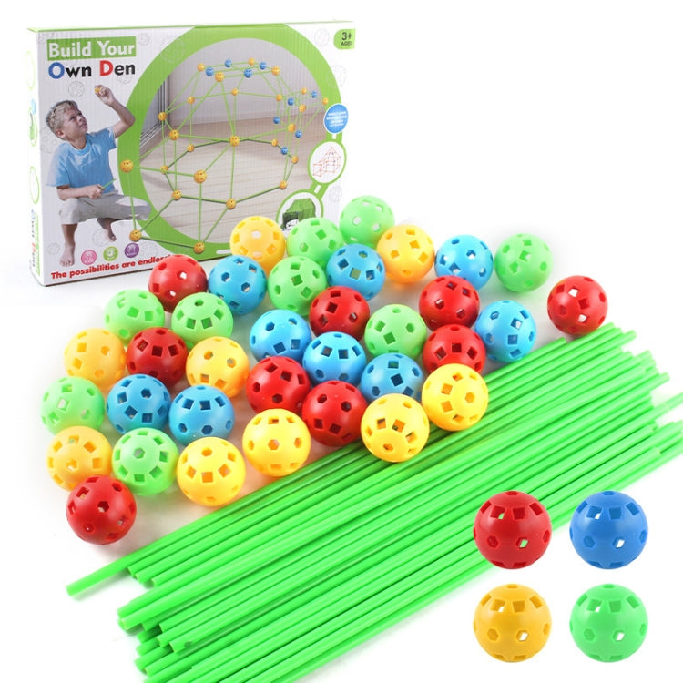 87 in 1 DIY Assembling Play House DIY Children Tent Building Toy, Style:, Without Tent Cloth, With Tent Cloth