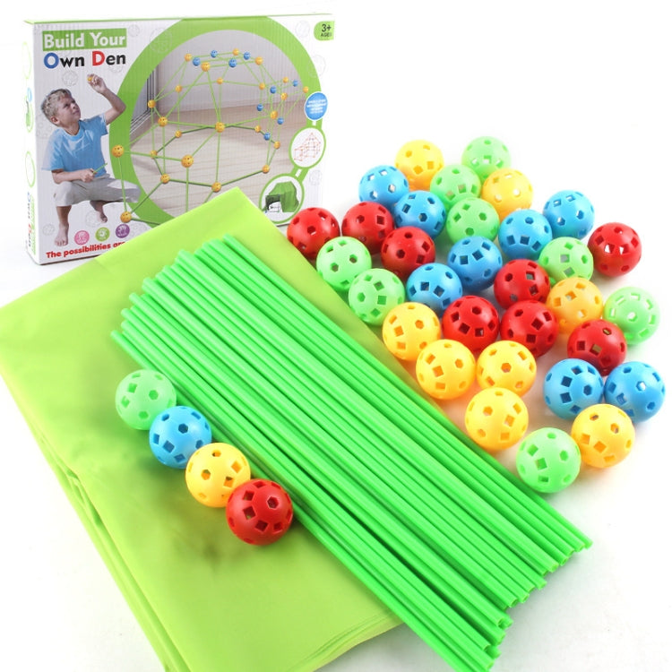 87 in 1 DIY Assembling Play House DIY Children Tent Building Toy, Style:, Without Tent Cloth, With Tent Cloth