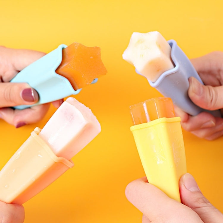 4 in 1 Children Popsicle Mold Set Food Grade Silicone Cream Mold Random Colour Delivery, 2 Sets 4 in 1