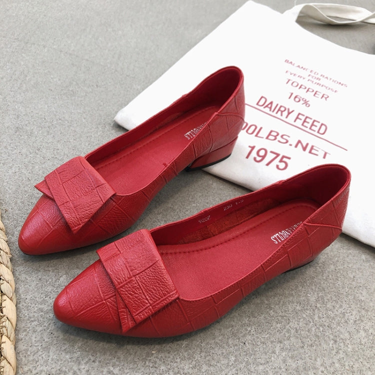 Spring And Summer Cowhide Shoes With Thick Heel Mid-Heel For Women, 34, 35, 36, 37, 38, 39, 40, 41