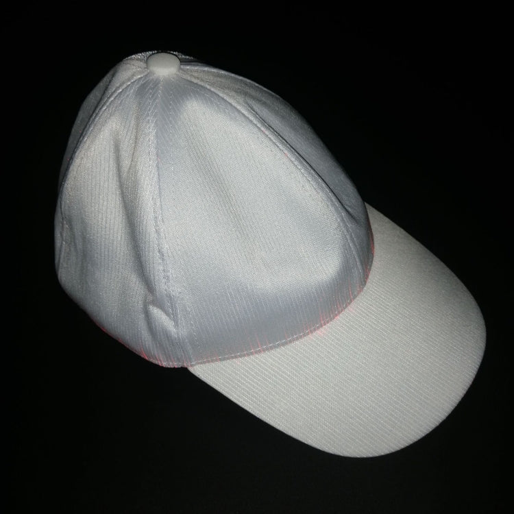 LED Fiber Optic Luminous Hat Couple Luminous Hat Outdoor Luminous Cap Performance Hat, White Colorful Light, Black Colorful Light