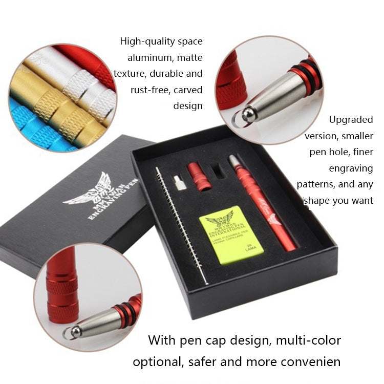 MM VWAN Magic Hairdressing Eyebrow Trimming Engraving Pen Scoring Stainless Steel Razor, Golden, Red, Silver, Blue