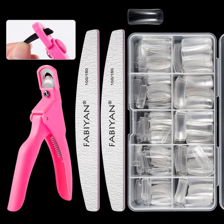 FABIYAN Nail Brush Nail Piece Set Nail Art Polishing Supplies Set, Natural Semi-sticked Small Set, Transparent Semi-sticked Small Set, Natural Full-sticked Small Set, Transparent Full-sticked Small Set, Natural Small Set, Transparent Small Set         ...