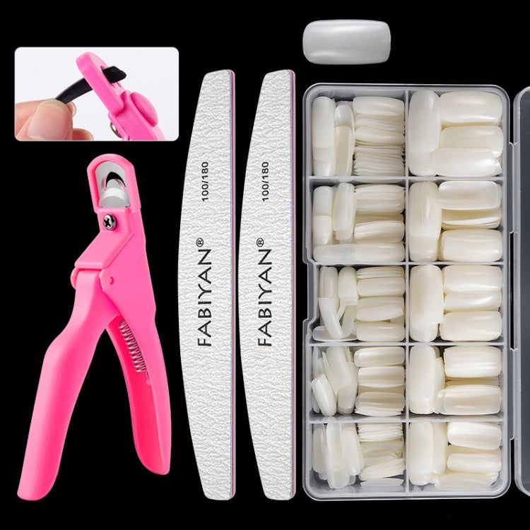 FABIYAN Nail Brush Nail Piece Set Nail Art Polishing Supplies Set, Natural Semi-sticked Small Set, Transparent Semi-sticked Small Set, Natural Full-sticked Small Set, Transparent Full-sticked Small Set, Natural Small Set, Transparent Small Set         ...