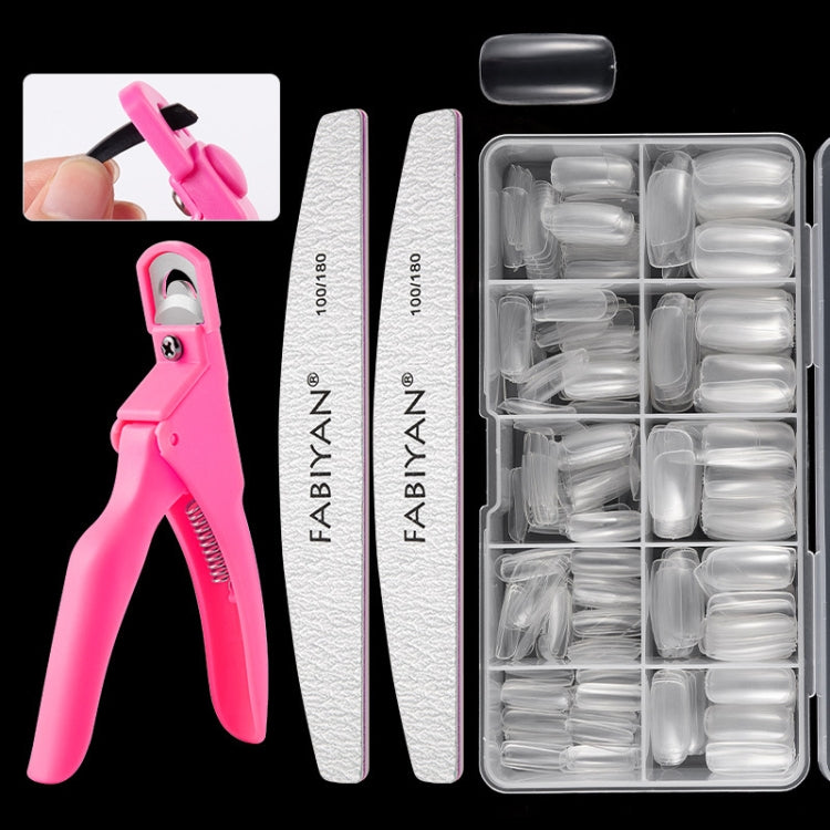 FABIYAN Nail Brush Nail Piece Set Nail Art Polishing Supplies Set, Natural Semi-sticked Small Set, Transparent Semi-sticked Small Set, Natural Full-sticked Small Set, Transparent Full-sticked Small Set, Natural Small Set, Transparent Small Set         ...