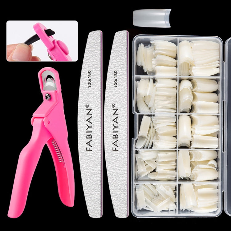 FABIYAN Nail Brush Nail Piece Set Nail Art Polishing Supplies Set, Natural Semi-sticked Small Set, Transparent Semi-sticked Small Set, Natural Full-sticked Small Set, Transparent Full-sticked Small Set, Natural Small Set, Transparent Small Set         ...