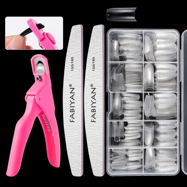 FABIYAN Nail Brush Nail Piece Set Nail Art Polishing Supplies Set, Natural Semi-sticked Small Set, Transparent Semi-sticked Small Set, Natural Full-sticked Small Set, Transparent Full-sticked Small Set, Natural Small Set, Transparent Small Set         ...