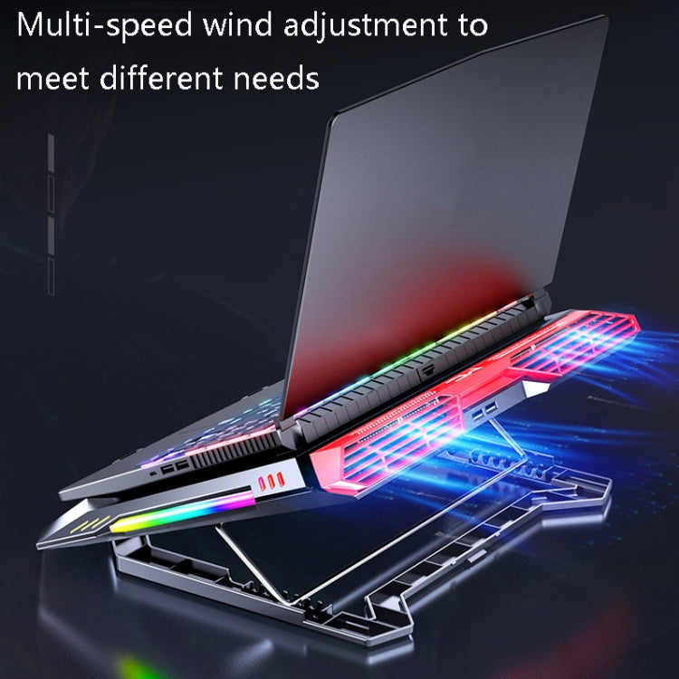 MC X500 Laptop Radiator Heightening Bracket Cooling Base, Black Red Standard Version, Sea Blue Standard Version