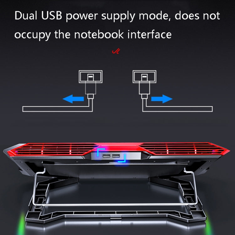 MC X500 Laptop Radiator Heightening Bracket Cooling Base, Black Red Standard Version, Sea Blue Standard Version