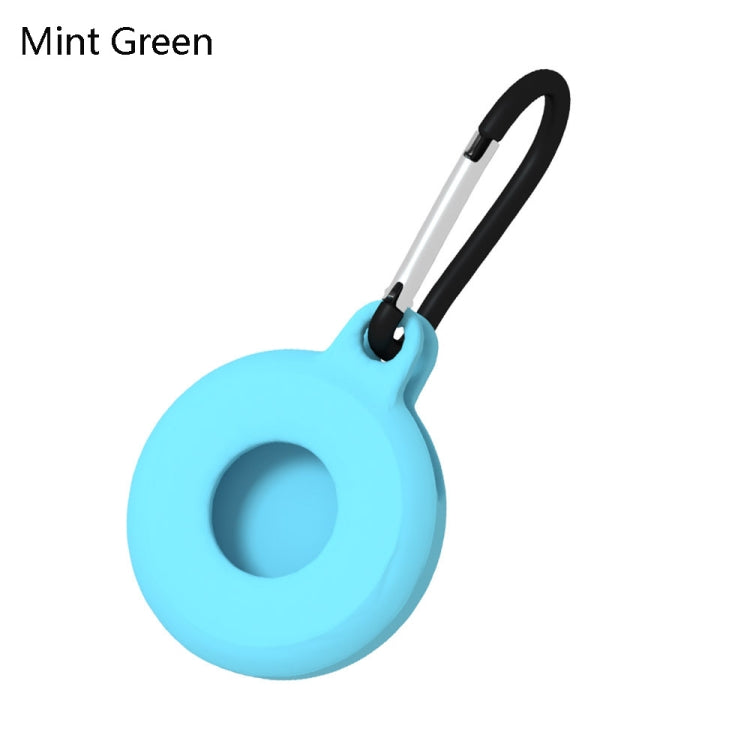 4pcs Round Shape Shockproof Anti-scratch Silicone Protective Case with Carabiner for Airtag 2nd Gen / AirTag 1st Gen