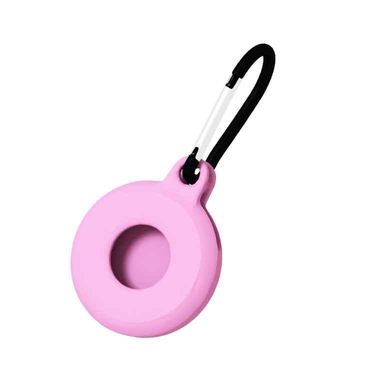 4pcs Round Shape Shockproof Anti-scratch Silicone Protective Case with Carabiner for Airtag 2nd Gen / AirTag 1st Gen
