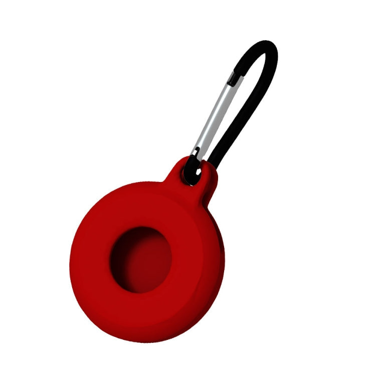 4pcs Round Shape Shockproof Anti-scratch Silicone Protective Case with Carabiner for Airtag 2nd Gen / AirTag 1st Gen
