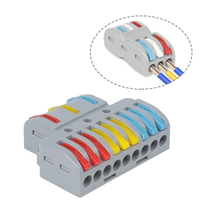 SPL-2 2 In 3 Out Colorful Quick Line Terminal Multi-Function Dismantling Wire Connection Terminal, SPL-2 2 In 3 Out, SPL-3 3 In 3 Out, SPL-42 2 In 4 Out, SPL-62 2 In 6 Out, SPL-63 3 In 6 Out, SPL-93 3 In 9 Out, LT-624 2 In 4 Out, LT-626 2 In 6 Out     ...