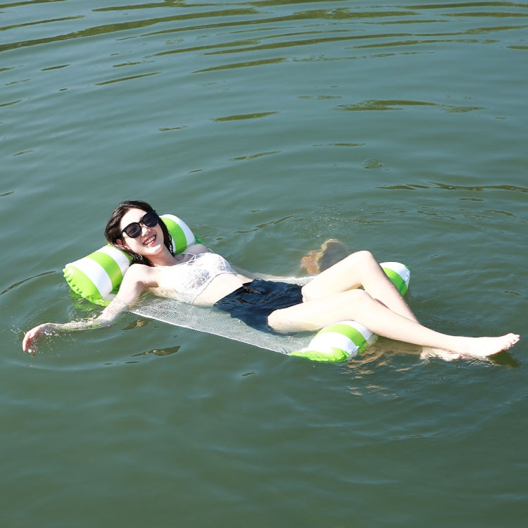 PVC Inflatable Hammock Adult Swimming Floating Row, Size: 120 x 70cm, Light Blue Striped, Rose Red Striped, Yellow Stripe, Green Striped, Orange Striped, Dark Blue Striped, Yellow + Blue, Green + Blue