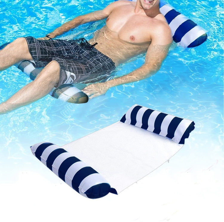 PVC Inflatable Hammock Adult Swimming Floating Row, Size: 120 x 70cm, Light Blue Striped, Rose Red Striped, Yellow Stripe, Green Striped, Orange Striped, Dark Blue Striped, Yellow + Blue, Green + Blue
