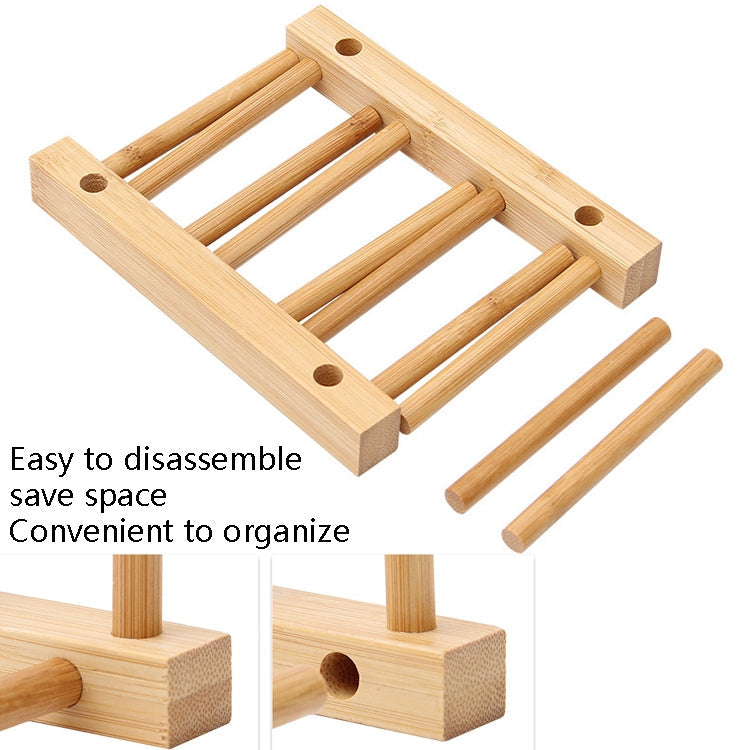 Multi-Purpose Bowl Disc Rack Kitchen Drain Rack Bamboo Tableware Storage Rack, Layer (specification): 2 Grid, 2 Grid, 4 Grid, 7 Grid, 8 Grid