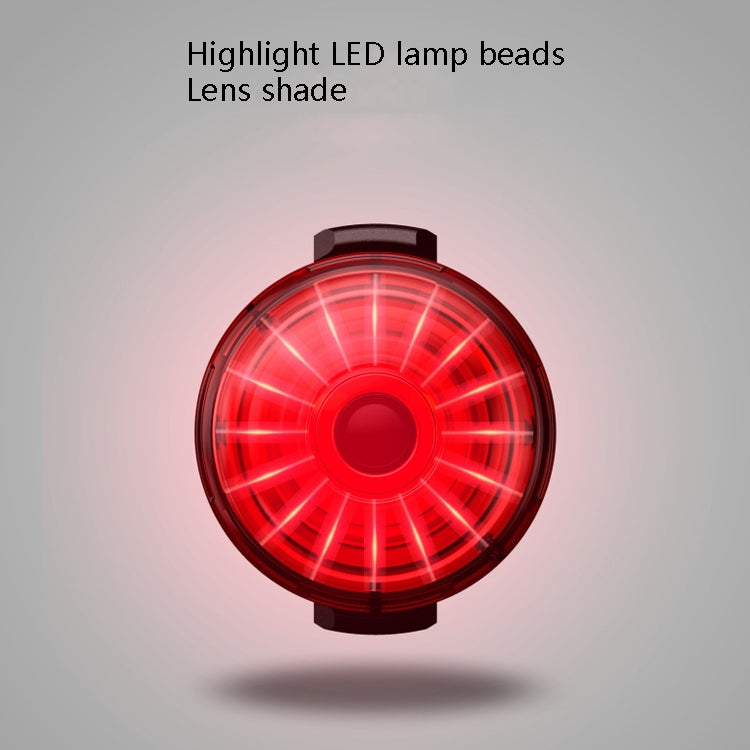 Portable Intelligent Sensing Brake Light Safety Warning Light USB Charging Waterproof Lamp With Electricity Display Taillight, Seat Bow, Seat Pole