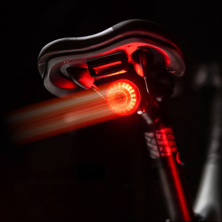 Portable Intelligent Sensing Brake Light Safety Warning Light USB Charging Waterproof Lamp With Electricity Display Taillight, Seat Bow, Seat Pole