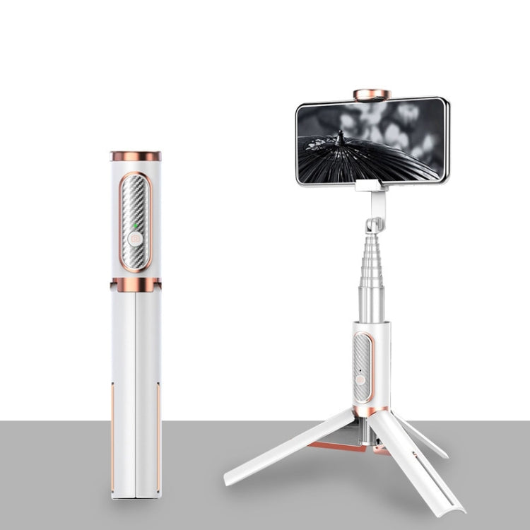 Bluetooth Selfie Stick with Tripod Multi-function Gimbal Mobile Phone Fill Light Live Support, Passion Red, Black, Girl Powder, White Gold