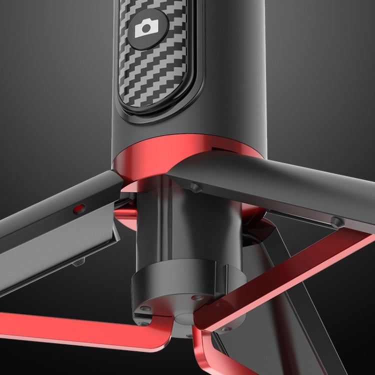 Bluetooth Selfie Stick with Tripod Multi-function Gimbal Mobile Phone Fill Light Live Support, Passion Red, Black, Girl Powder, White Gold
