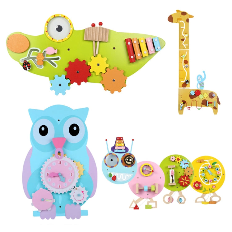 Children Early Education Puzzle Wall Toys Wall Games Montessori Teaching Aids, Style:, Crocodile, Owl, Giraffe, Worm