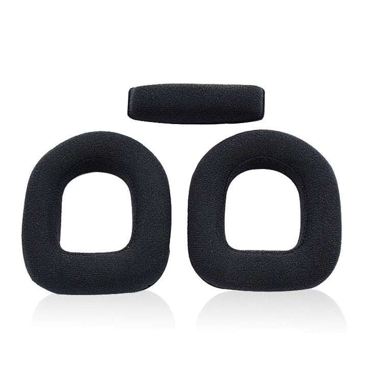 2 PCS Gaming Headset Sponge Protective Case, Flannel Earmuffs for Logitech A10, Head Beam for Logitech A10, Flannel Earmuffs for Logitech A40, Flannel Earmuffs for Logitech A50, Flannel Head Beam  for Logitech A50                                       ...