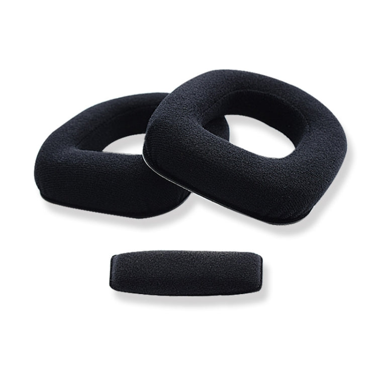2 PCS Gaming Headset Sponge Protective Case, Flannel Earmuffs for Logitech A10, Head Beam for Logitech A10, Flannel Earmuffs for Logitech A40, Flannel Earmuffs for Logitech A50, Flannel Head Beam  for Logitech A50                                       ...