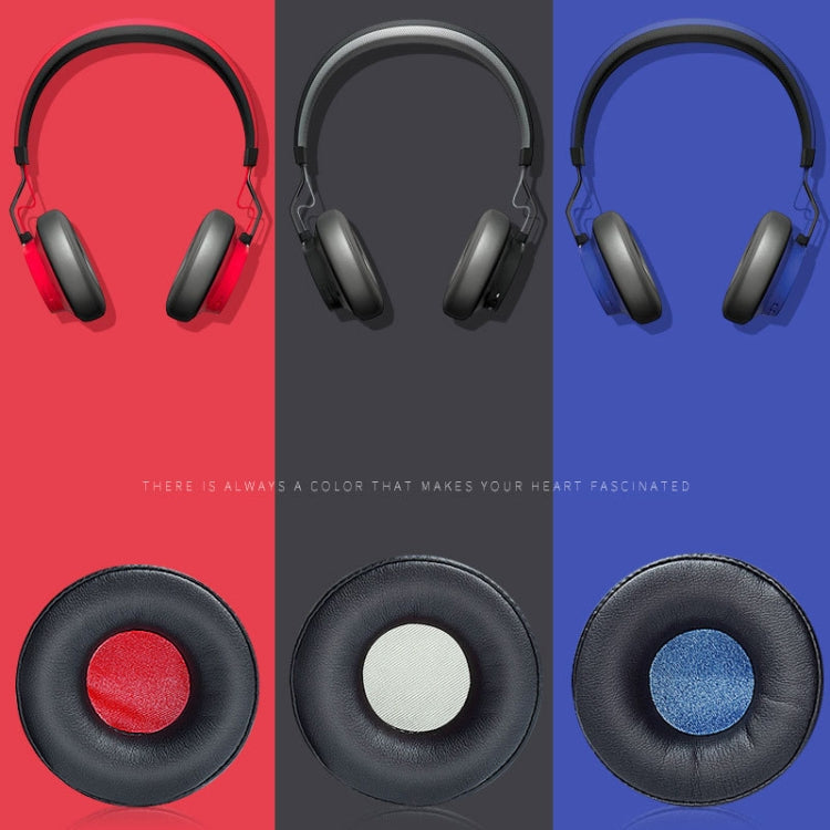 2 PCS Headphone Sponge Cover Headphone Leather Cover For Jabra Revo Wireless, Colour: Black Black Net, Black Blue Net, Black Gray Net