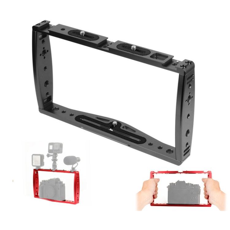 Diving Dual Handheld Grip Bracket Stabilizer Extension Phone Clamp Camera Rig Cage Underwater Case for GoPro HERO9 /8 /7, Red, Black, Red Bracket + Shutter, Black Bracket + Shutter