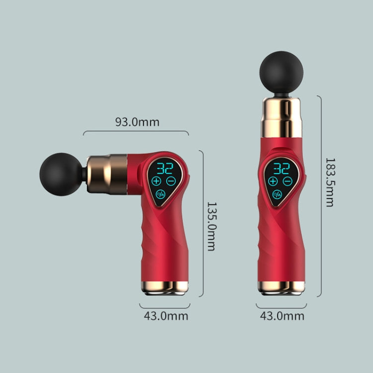 Mini Fascia Gun Small LCD Screen Muscle Massager, 018 Black, 018 Gray, 018 Pink, 018 Red