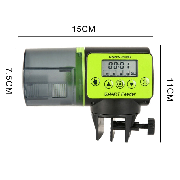 AquaBlue Fish Tank Intelligent Timing Automatic Feeder Aquarium Goldfish Feeder Large Capacity Fish Feeder,Model:, AF-2019B English Version