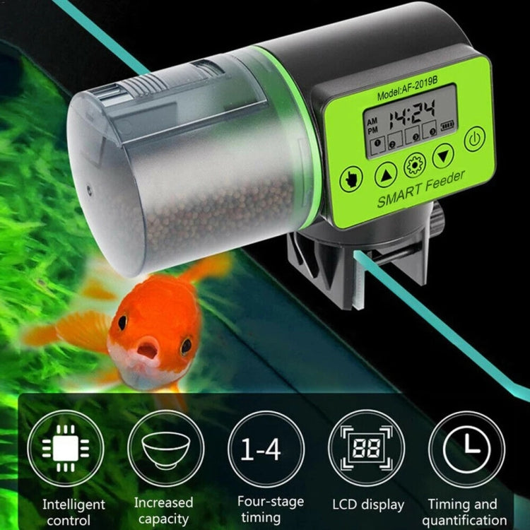 AquaBlue Fish Tank Intelligent Timing Automatic Feeder Aquarium Goldfish Feeder Large Capacity Fish Feeder,Model:, AF-2019B English Version