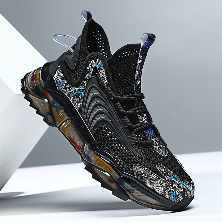 1927A Summer Hollow Flying Knit Breathable Sports Shoes Men Casual Shoes, 43, 44, 45, 46