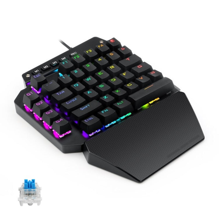 K700 44 Keys RGB Luminous Switchable Axis Gaming One-Handed Keyboard, Cable Length: 1m, Blue Shaft, Tea Shaft, Black Shaft, Red Shaft