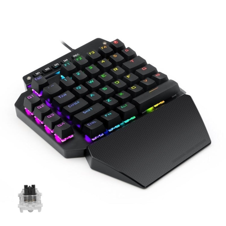 K700 44 Keys RGB Luminous Switchable Axis Gaming One-Handed Keyboard, Cable Length: 1m, Blue Shaft, Tea Shaft, Black Shaft, Red Shaft
