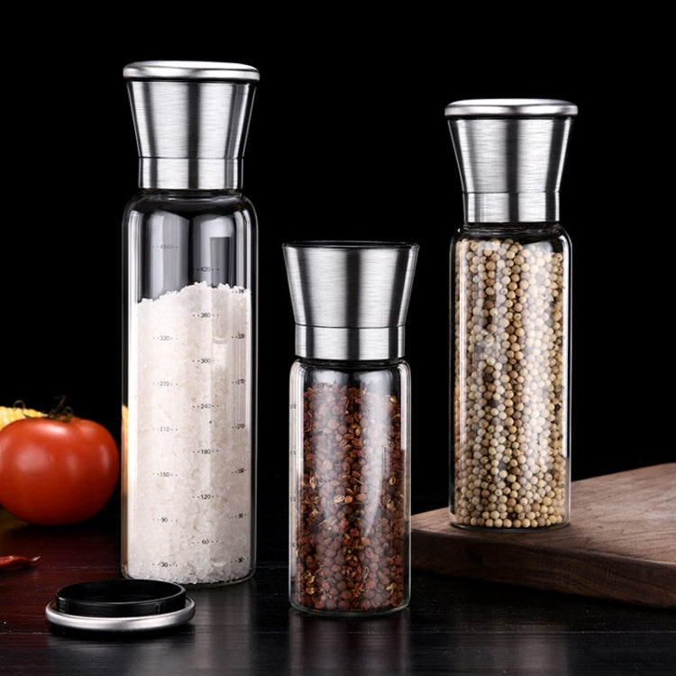 304 Stainless Steel Sea Salt Pepper Grinder Home Pepper Coffee  Manual Grinding Bottle, 450ml