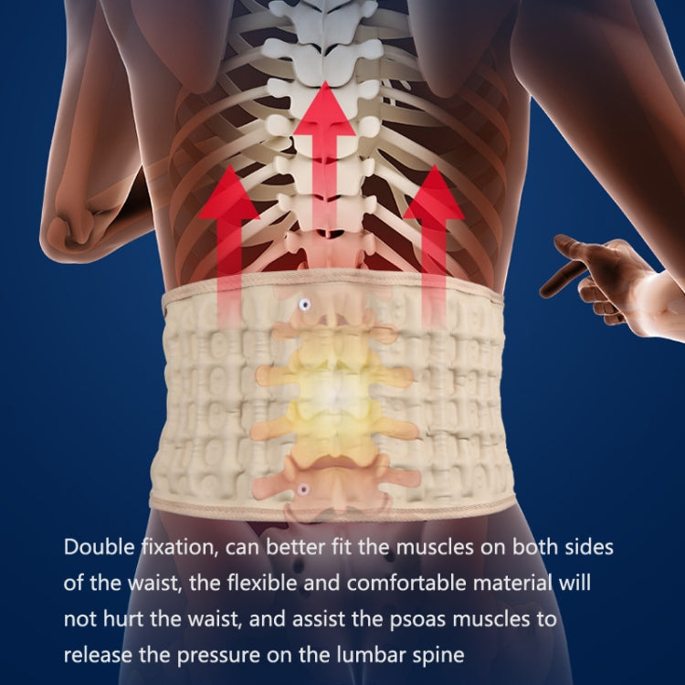 Lumbar Spine Inflated Traction Belt Lumbar Disc Pneumatic Waist Protective Belt, Deep Blue