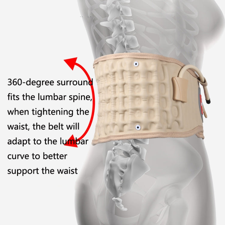 Lumbar Spine Inflated Traction Belt Lumbar Disc Pneumatic Waist Protective Belt, Deep Blue