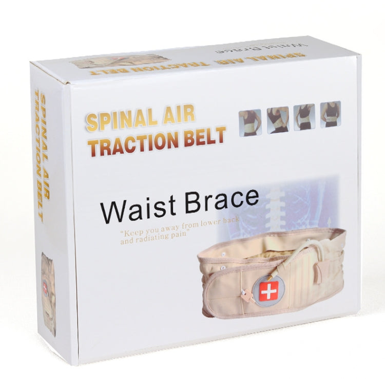 Lumbar Spine Inflated Traction Belt Lumbar Disc Pneumatic Waist Protective Belt, Deep Blue
