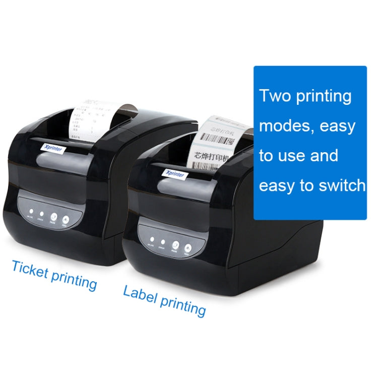 Xprinter XP-365B 80mm Thermal Label Printer Clothing Tag Supermarket Barcode Printer, US Plug, EU Plug, UK Plug, AU Plug