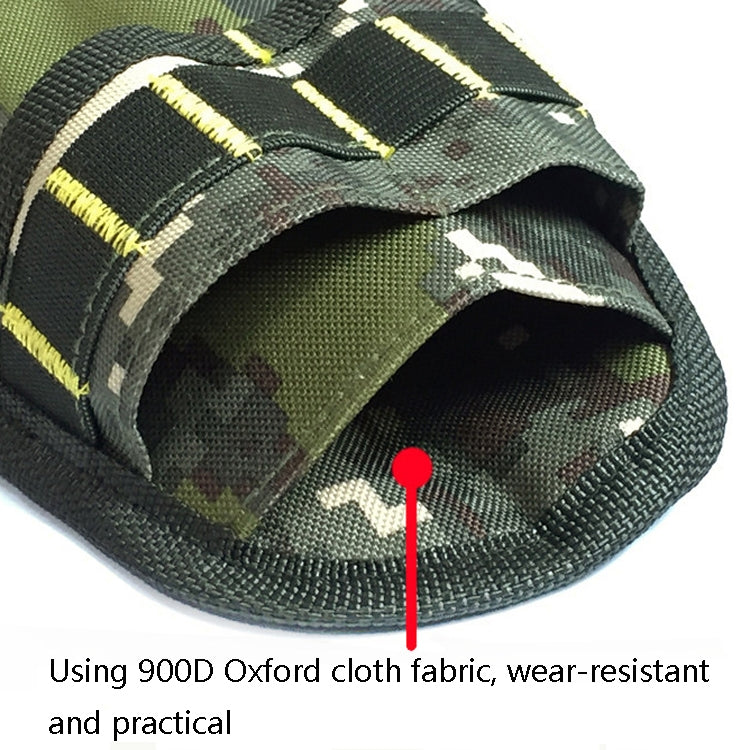 900D Oxford Cloth Kit Waist Bag Electrician Storage Bag, Black Red Line + Belt, Black Red Line