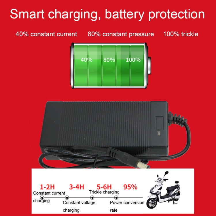 84W 42V/2A Electric Vehicle Intelligent Temperature Control Heat Dissipation Charger, DC Head, 3-core Head, Canon Head