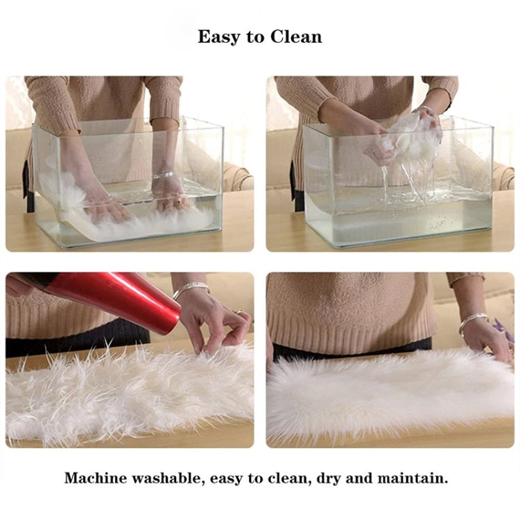 Pure Real Wool Sofa Cushion Fur Full Whole Sheepskin Carpet Window Decoration Mat, 60x90cm, 65x100cm