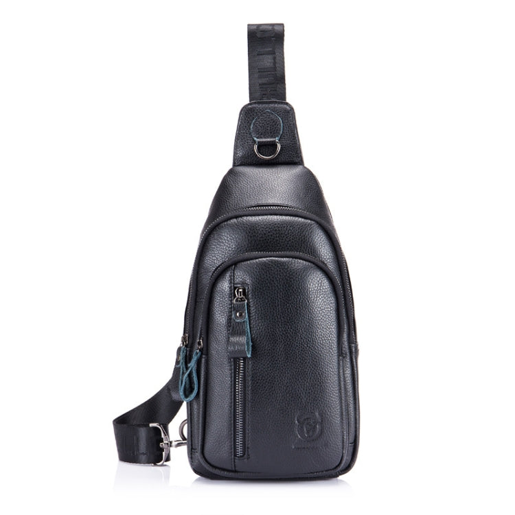 BUFF CAPTAIN 100 Men Leather Crossbody Shoulder Bag First-Layer Cowhide Multi-Function Sports Casual Chest Bag, Black, Brown, Yellow Brown