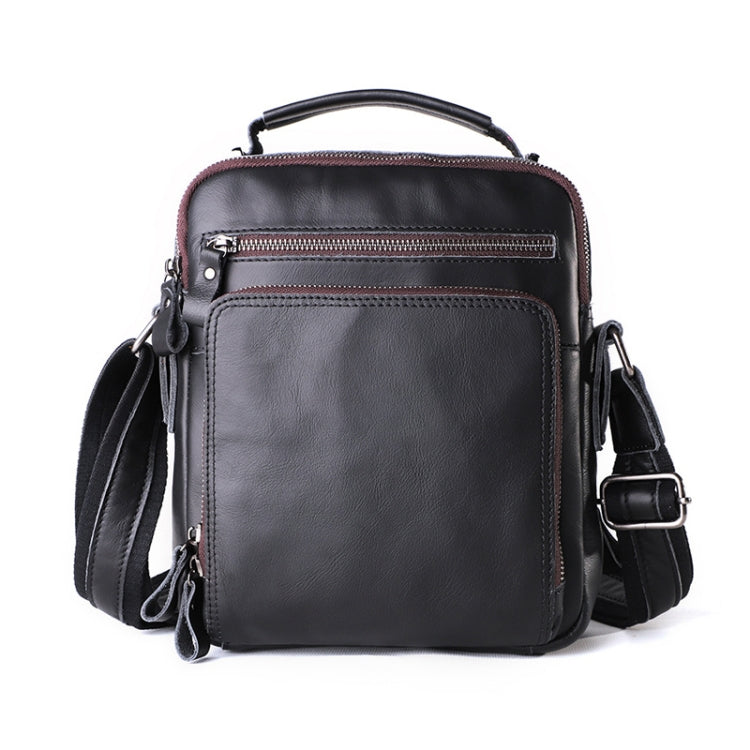 6479 Men Casual Large-Capacity One-Shoulder Messenger Leather Bag, Crazy Horse Texture Dark Brown, Crazy Horse Texture Brown, Crazy Horse Texture Red Brown, Napa Texture Black, Litchi Texture Black