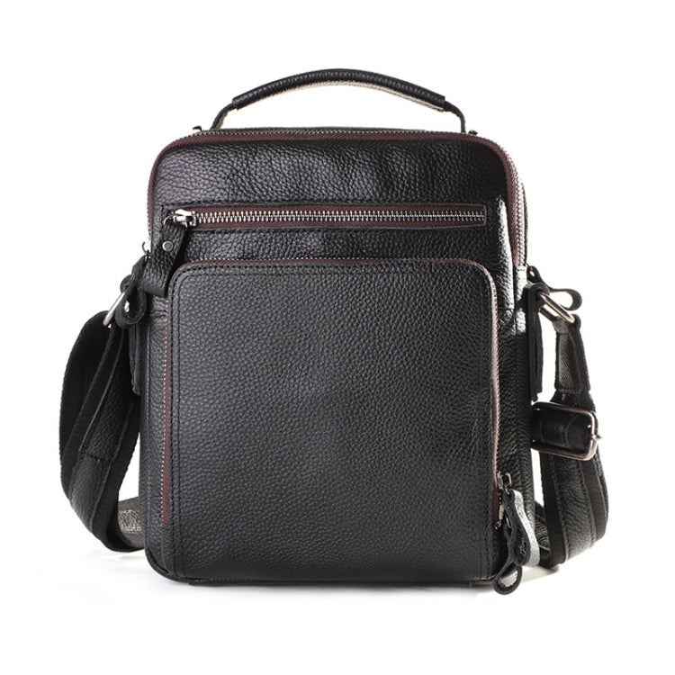 6479 Men Casual Large-Capacity One-Shoulder Messenger Leather Bag, Crazy Horse Texture Dark Brown, Crazy Horse Texture Brown, Crazy Horse Texture Red Brown, Napa Texture Black, Litchi Texture Black