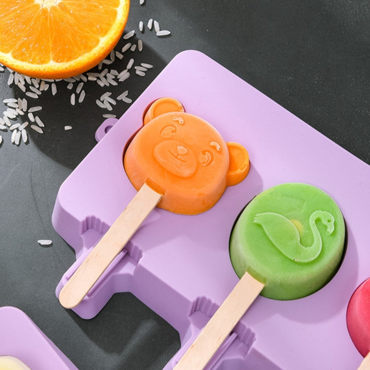 Homemade Children Cute Silicone Cartoon Popsicle Ice Cream Mould, Large Fruit