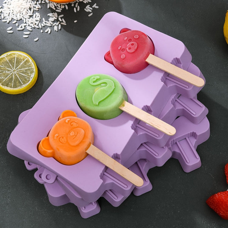 Homemade Children Cute Silicone Cartoon Popsicle Ice Cream Mould, Large Fruit